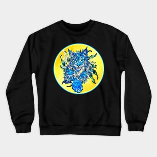 Lynx cat in freedom a wild cat Crewneck Sweatshirt